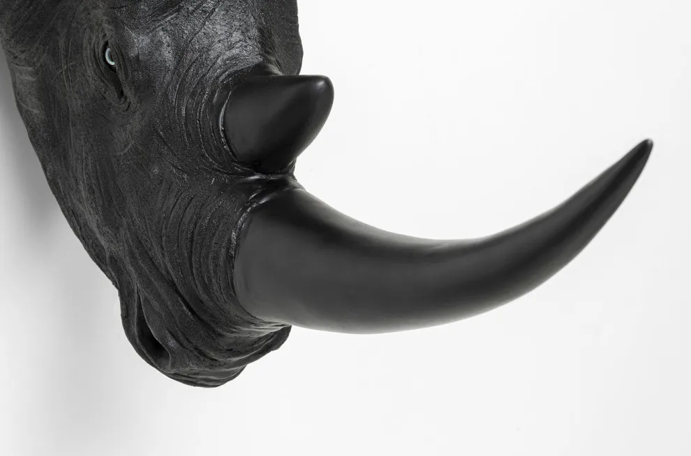 Wanddecoratie Head Antique Zwart