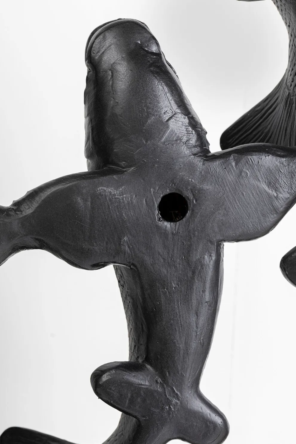 Wanddecoratie School Of Koi Black Ø160cm