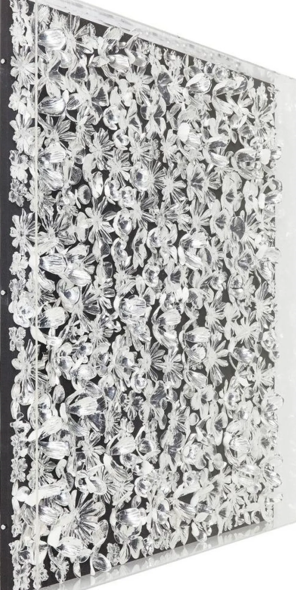 Wanddecoratie Silver Flower 100x100cm