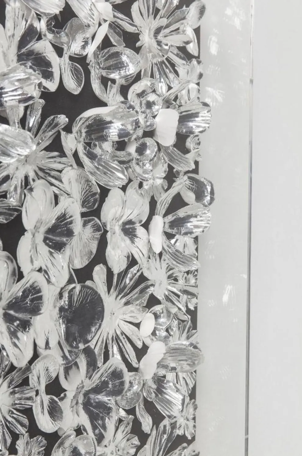 Wanddecoratie Silver Flower 100x100cm