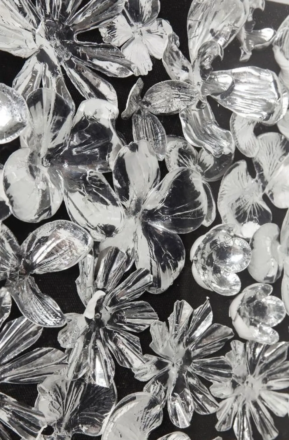 Wanddecoratie Silver Flower 100x100cm