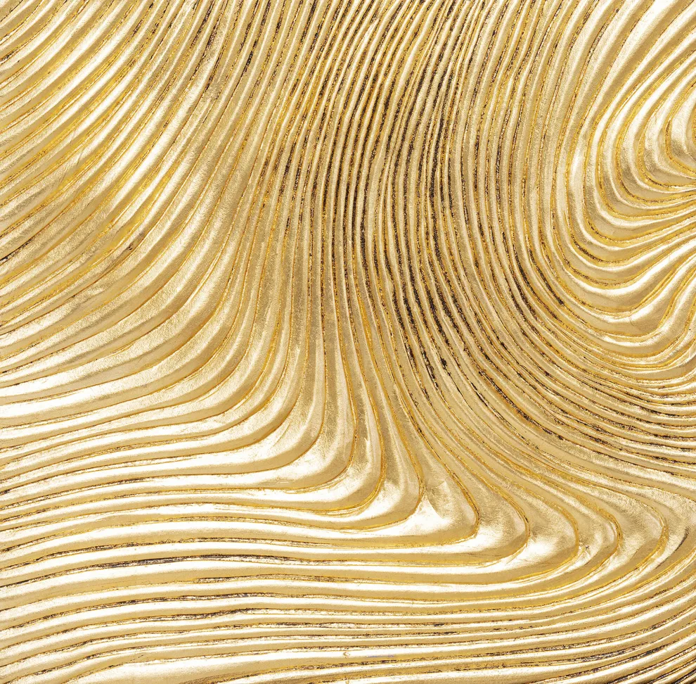Wanddecoratie Wave Gold (Set Van 2)
