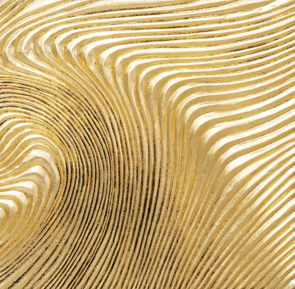 Wanddecoratie Wave Gold (Set Van 2)