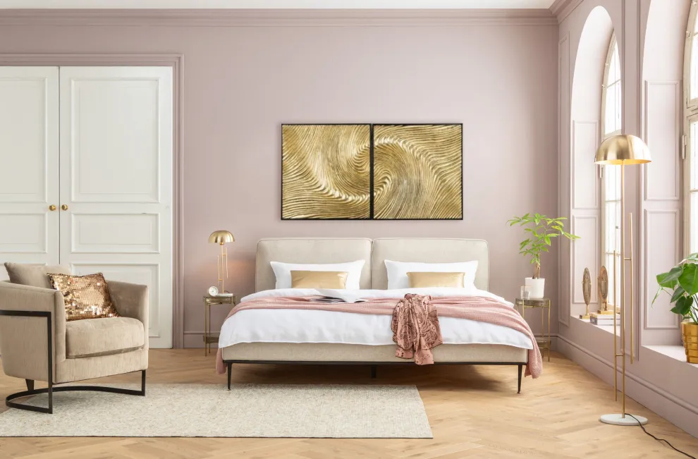 Wanddecoratie Wave Gold (Set Van 2)