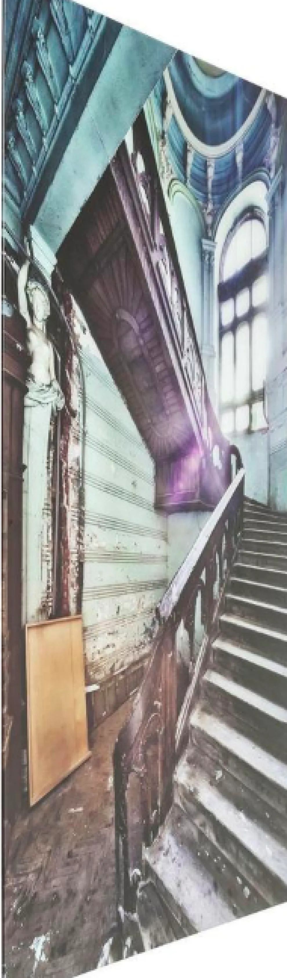 Wandfoto Glass Old Staircase Corner