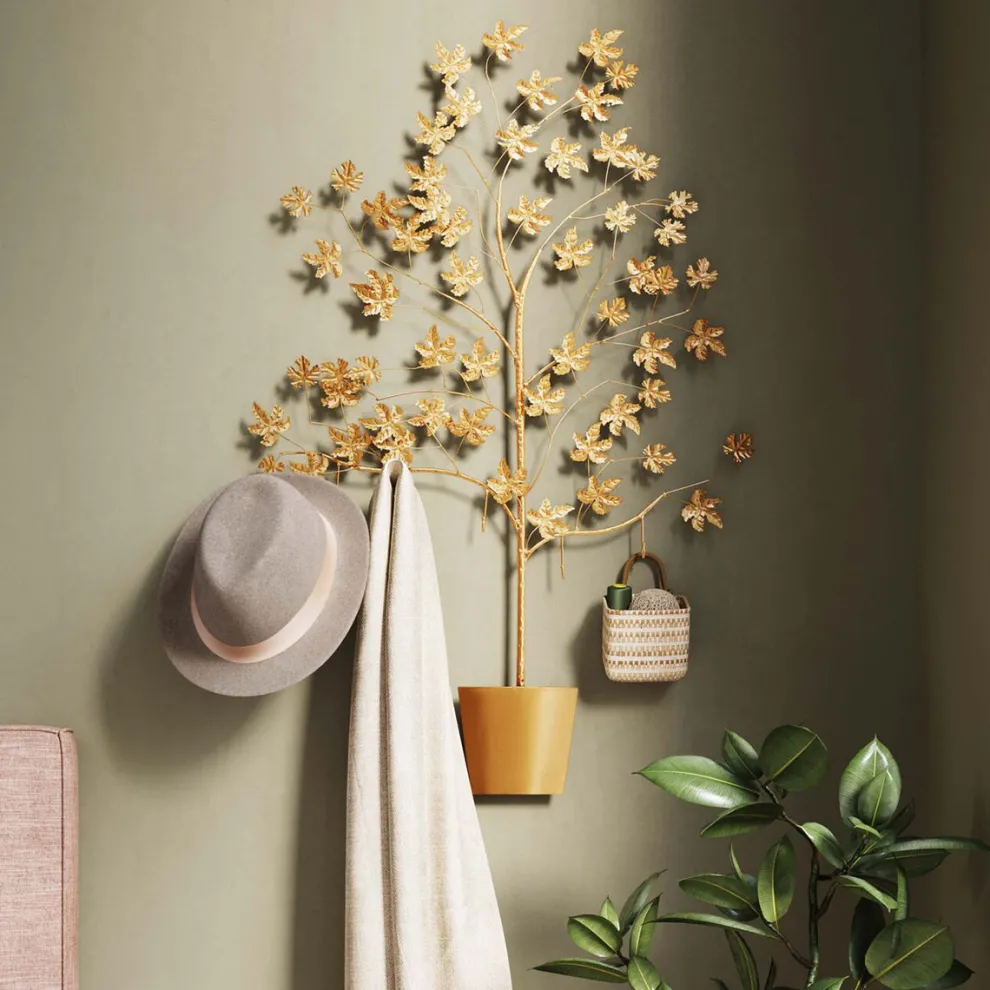 Wandkapstok Leafline Gold 93cm