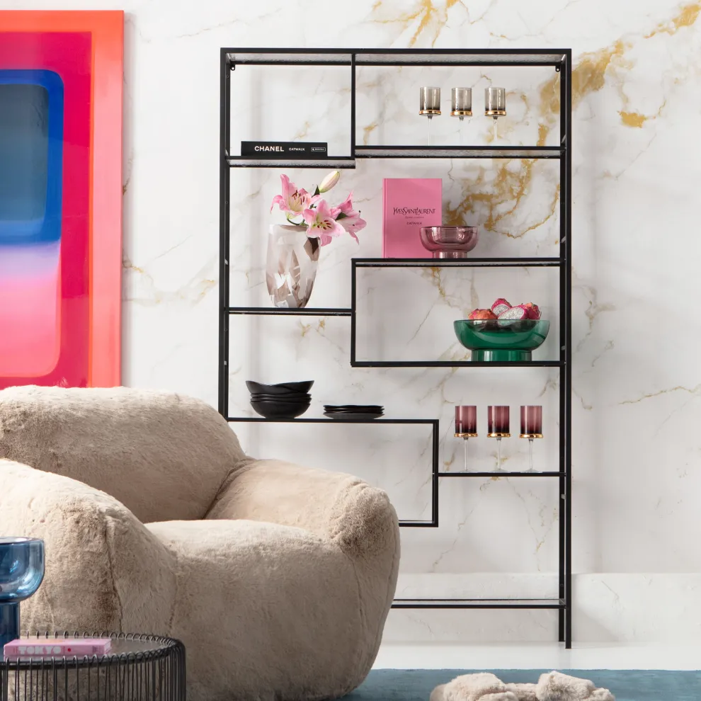 Wandkast Loft Black Bubble 115x195cm