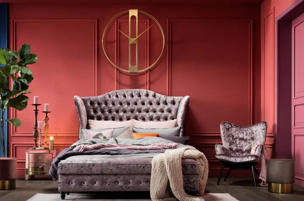 Wandklok Clip Goud Ø107cm