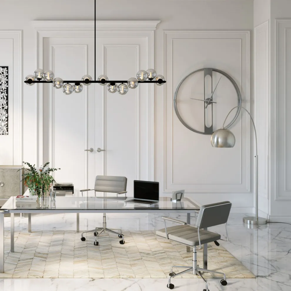 Wandklok Clip Zilver Ø60cm