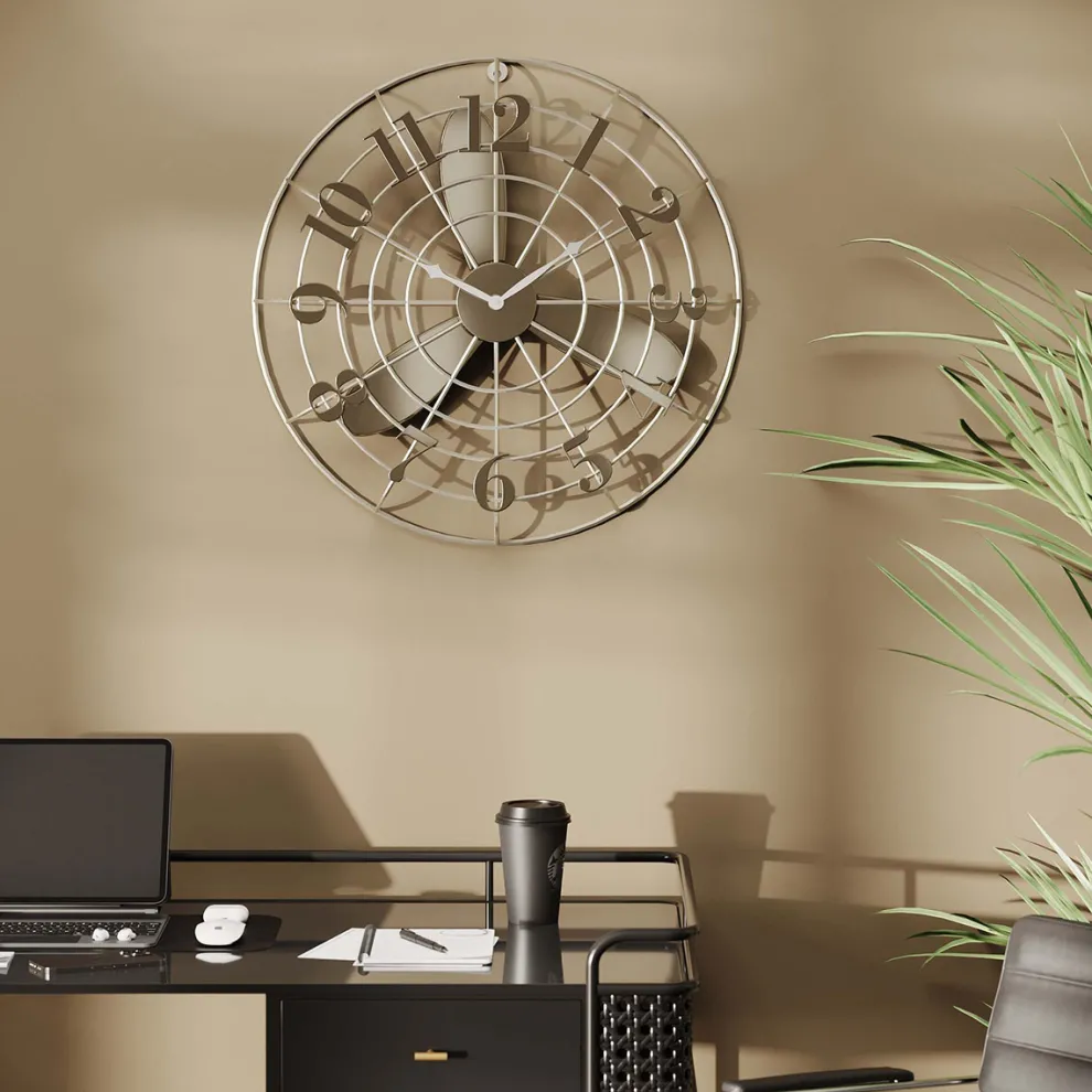 Wandklok Fan Blade Ø61cm