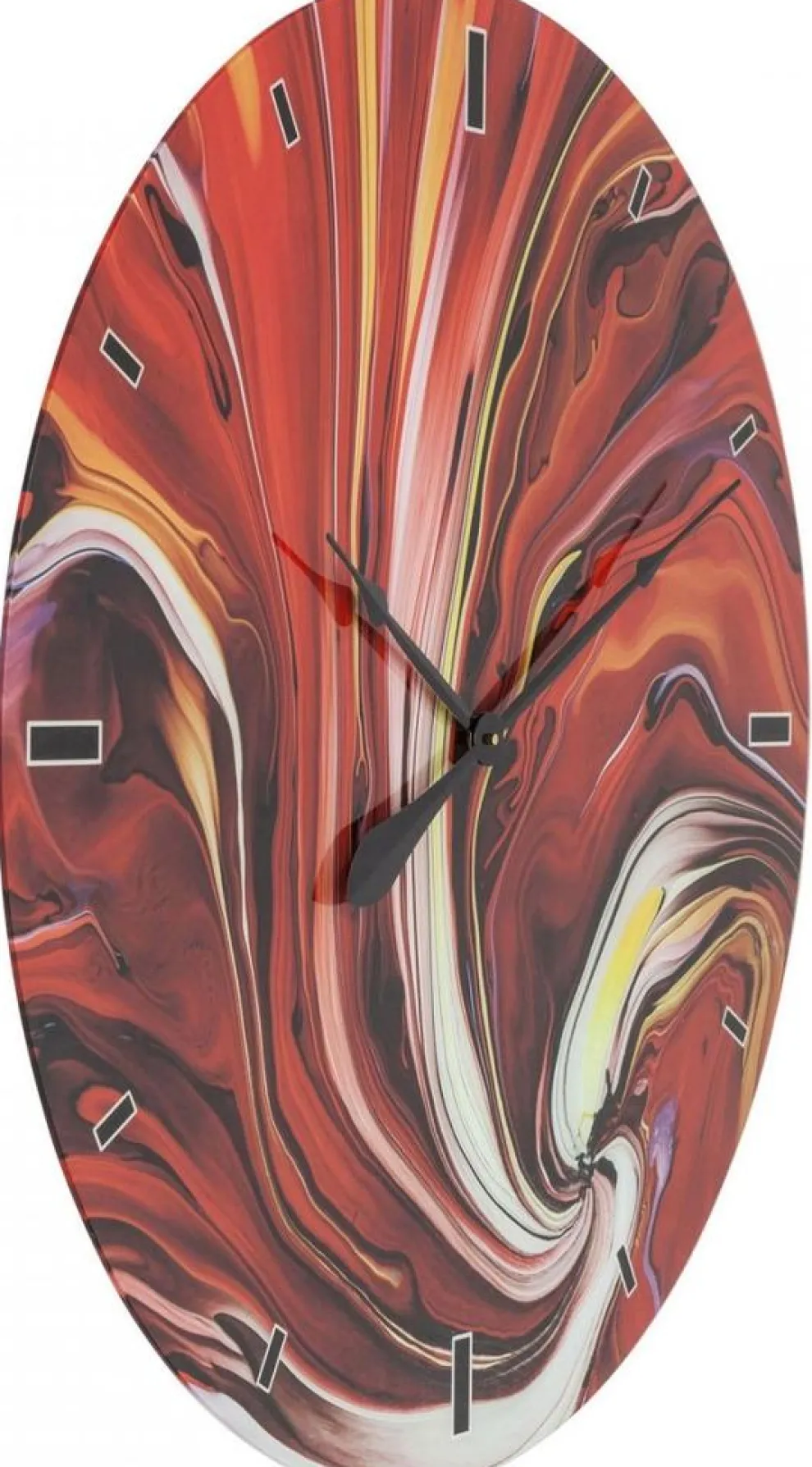 Wandklok Glas Chaos Fire Ø80cm