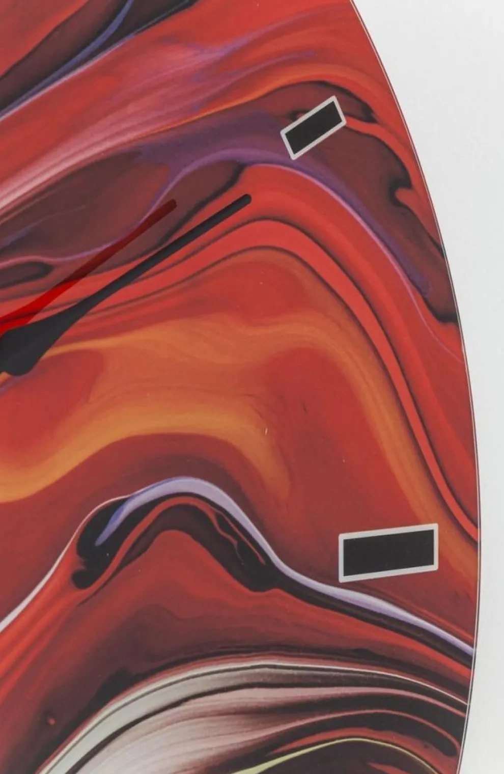 Wandklok Glas Chaos Fire Ø80cm