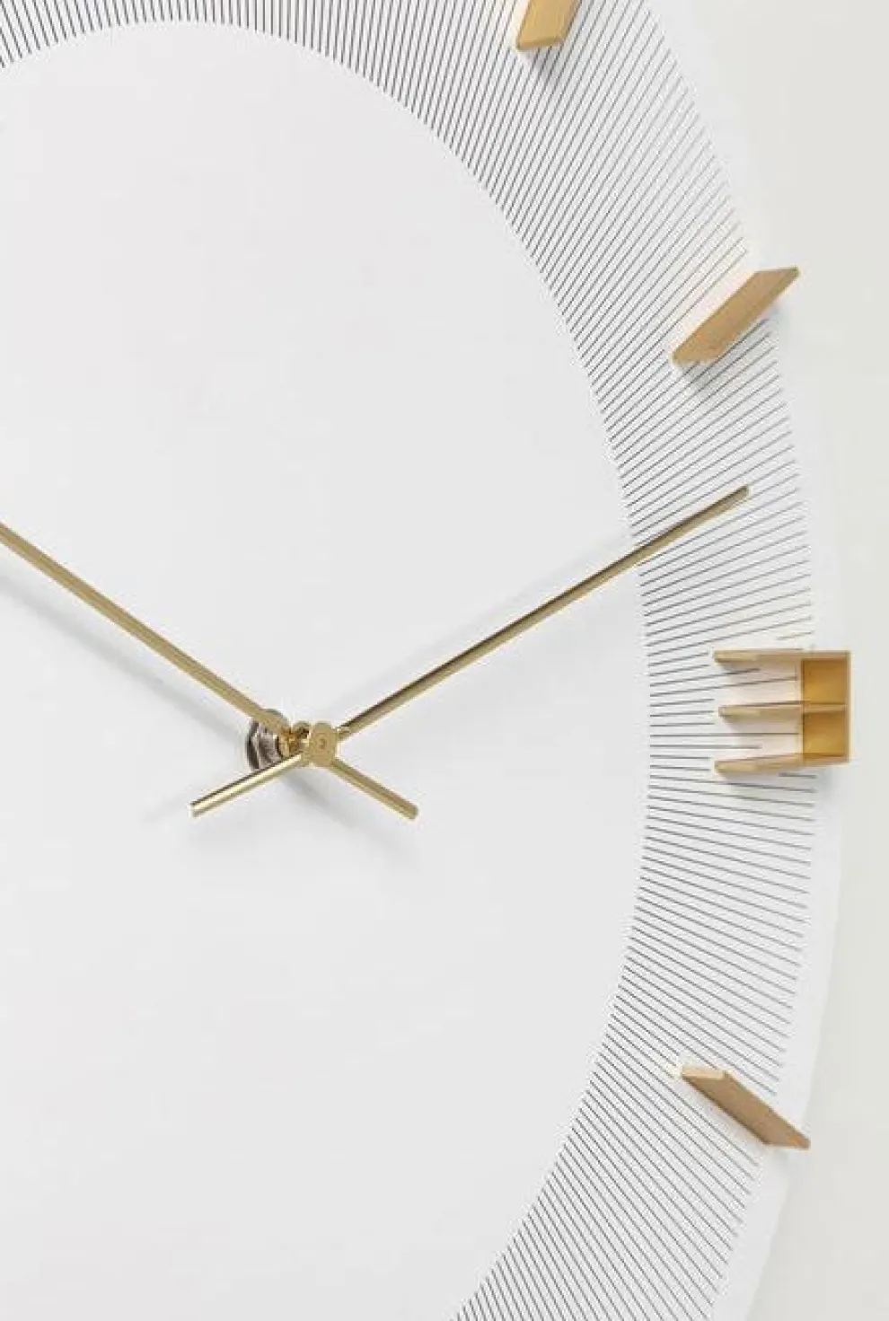 Wandklok Leonardo Wit-Goud