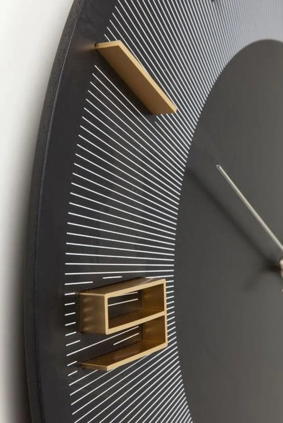 Wandklok Leonardo Zwart-Goud 50cm