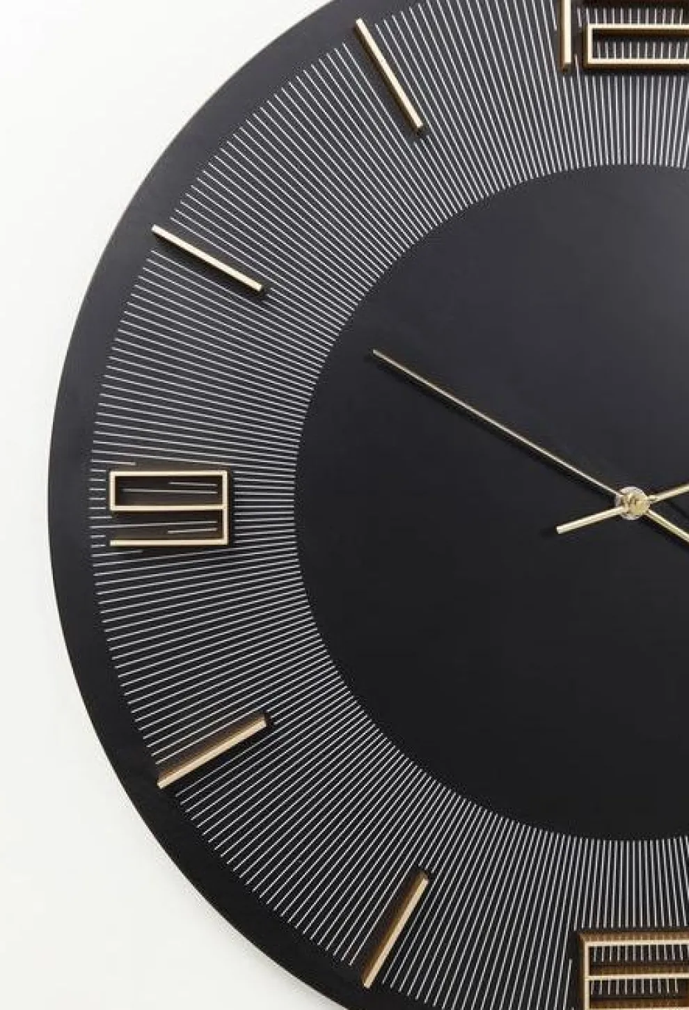 Wandklok Leonardo Zwart-Goud 50cm