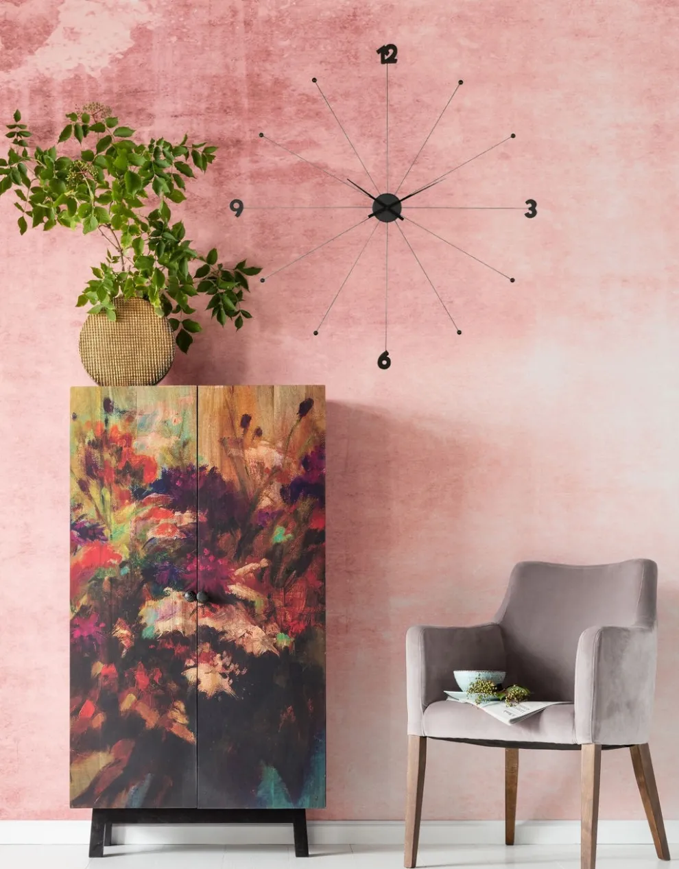 Wandklok Like Umbrella Zwart