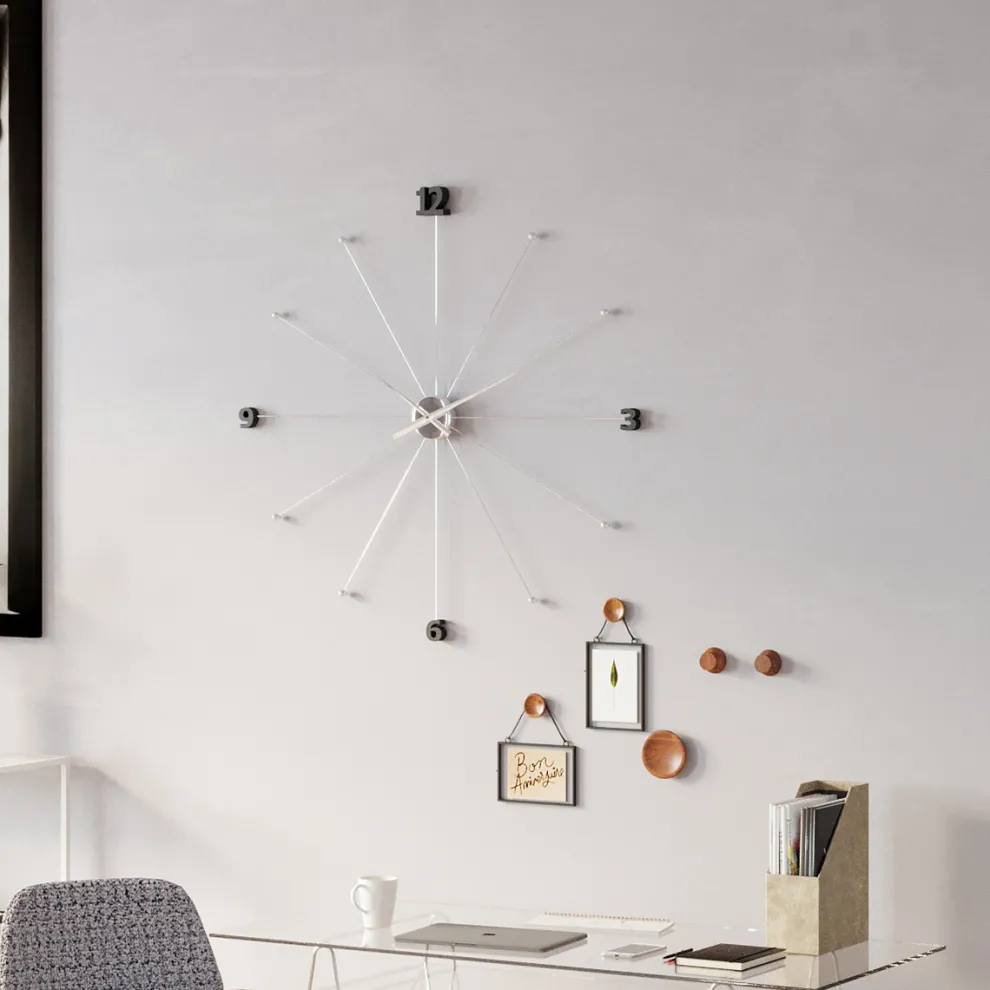 Wandklok Like Umbrella Chroom