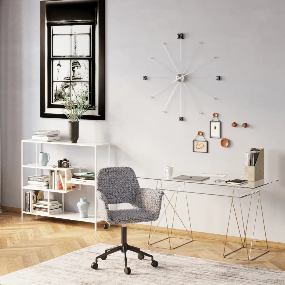 Wandklok Like Umbrella Chroom